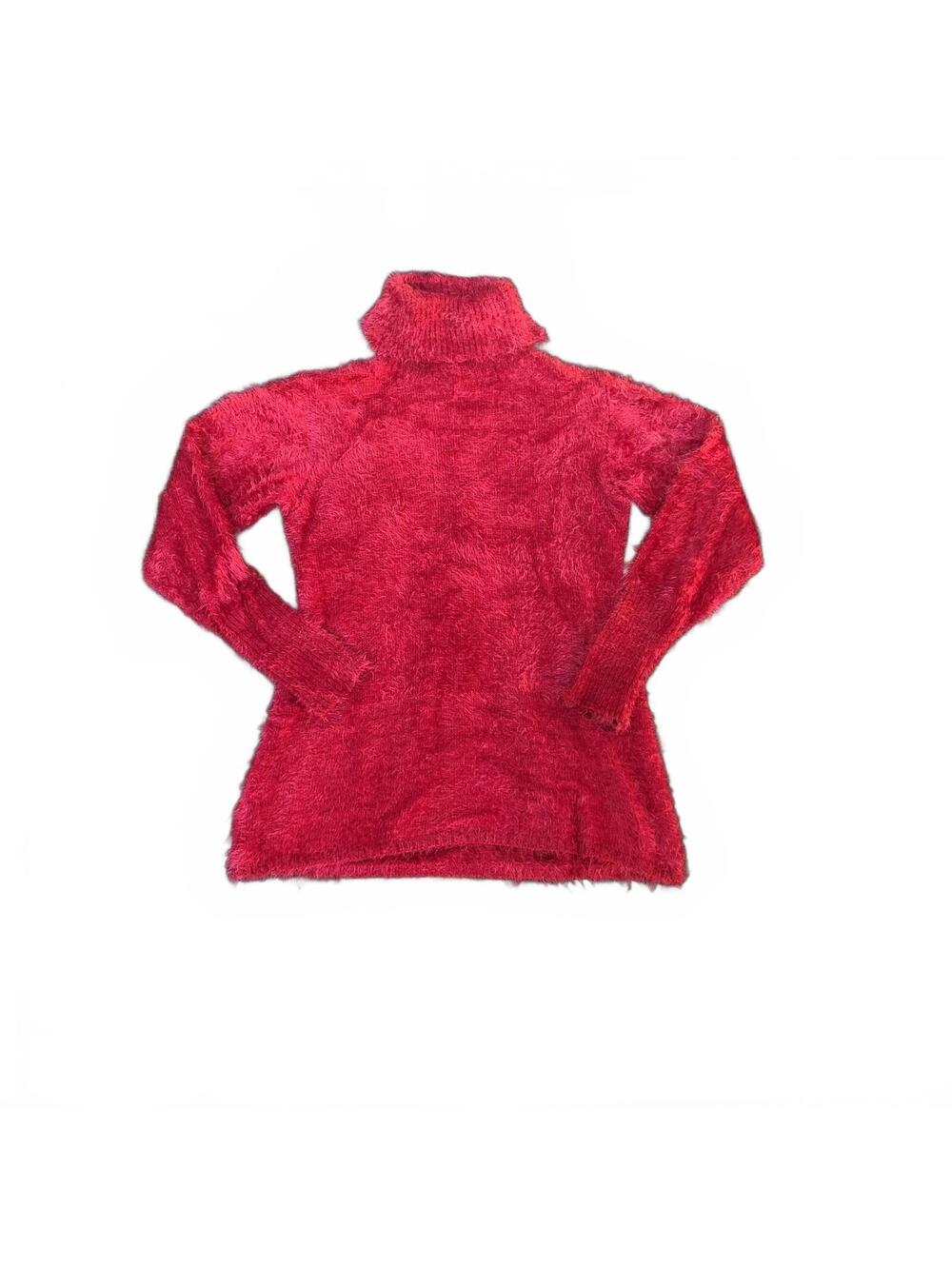 Davi & Dani Fuzzy Turtleneck Sweater Size Small